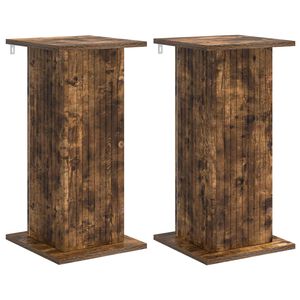 vidaXL V&auml;xtst&auml;ll 2 st R&ouml;kt ek 30,5 x 30 x 60,5 cm Konstruerat tr&auml;