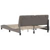 vidaXL Bed Frame with LED without Mattress Taupe 160x200 cm Fabric