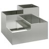 vidaXL Tr&auml;dg&aring;rdsplanterare Silver 100 x 100 x 60 cm Galvaniserat st&aring;l
