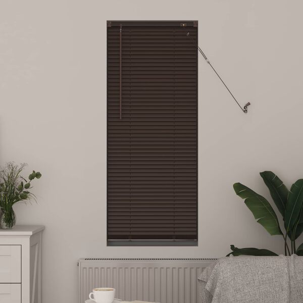 vidaXL Persienn M&ouml;rkbrun med M&ouml;nster 150 x 60 cm PVC
