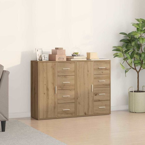 vidaXL Sideboard 2 pcs Artisan Ek 60 x 31 x 84 cm Konstruerat tr&auml;