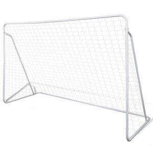 vidaXL Fotbollsm&aring;l med n&auml;t st&aring;l 240 x 90 x 150 cm h&ouml;gkvalitativ