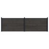 vidaXL St&auml;ngselpanel 2 pcs WPC och aluminium Svart