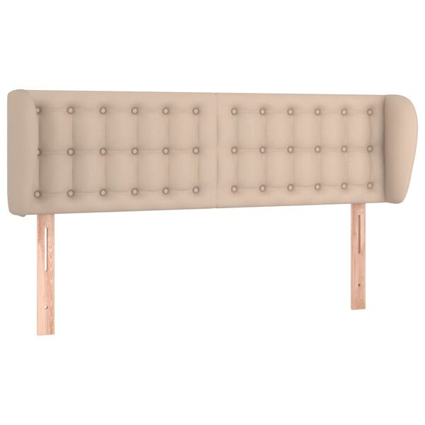 vidaXL S&auml;nggavel med kanter cappuccino 147x23x78/88 cm konstl&auml;der