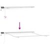 vidaXL Utfällbar markis Vit 350 x 250 cm Tyger och Stål