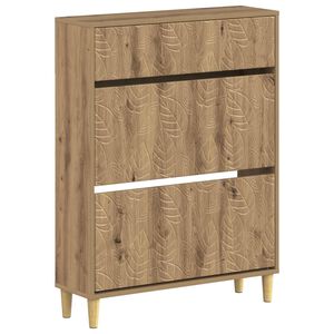 vidaXL Skosk&aring;p DELFT 78 x 24 x 103 cm Konstruerat tr&auml; Artisan-ek