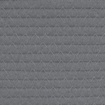 vidaXL Förvaringskorg grå och vit Ø40x25 cm bomull