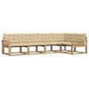 vidaXL Utomhussoffset 5 st Vit och Beige