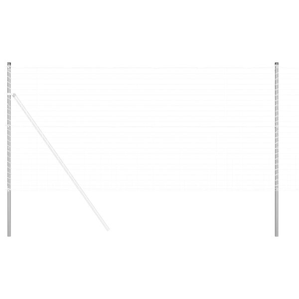 vidaXL St&auml;ngselstolpe 2 pcs Silver Pulverlackerad st&aring;l