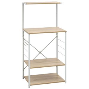 vidaXL Hylla f&ouml;r mikrov&aring;gsugn vit&ek 60x39,6x123 cm konstruerat tr&auml;