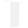 vidaXL Skjutd&ouml;rr 86 x 211 cm Konstruerat tr&auml; Vit