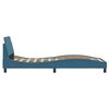 vidaXL Bed Frame with Headboard "Dover" Blue 90x190 cm Velvet