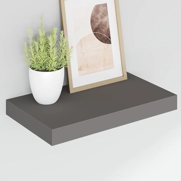 vidaXL Sv&auml;vande v&auml;gghyllor 2 st gr&aring; h&ouml;gglans 40x23x3,8 cm MDF