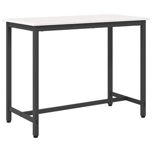 vidaXL bord Vit 100 x 50 x 77 cm Konstruerat tr&auml; och st&aring;l