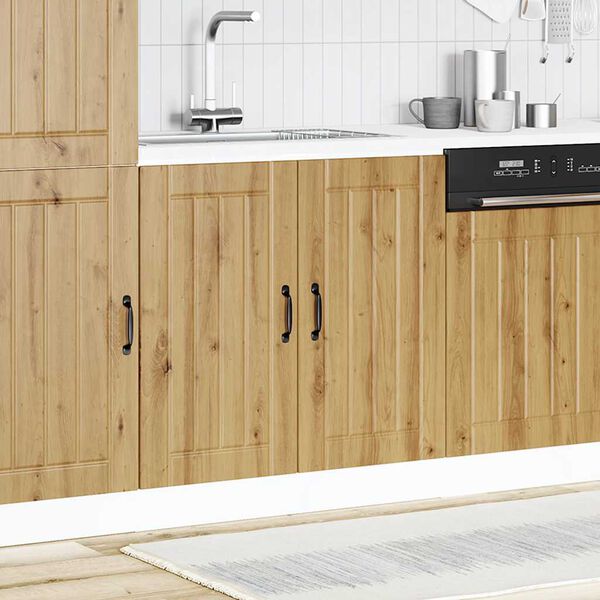 vidaXL Bassk&aring;p med diskb&auml;nk Lucca artisan ek konstruerat tr&auml;