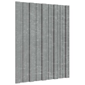 vidaXL Takpanel 36 pcs Silver 60 x 45 cm Galvaniserat st&aring;l
