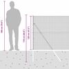 vidaXL Stängselstolpe Grå 10 x 1,2 m (16 x 16 mm nät) Stål och PVC