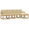 vidaXL Utomhussoffset 5 st Vit och Beige