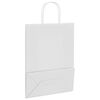 vidaXL Pappersp&aring;sar 250 st med handtag vit 26x12x35 cm