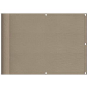 vidaXL Balkongsk&auml;rm taupe 75x700 cm 100% polyester oxford