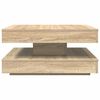 vidaXL Soffbord 360 grader vridbart sonoma-ek 70x70x34,5 cm