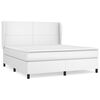 vidaXL Rams&auml;ng med madrass vit 160x200 cm konstl&auml;der