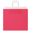 vidaXL Papperspåsar 250 st med handtag rosa 32x22x28 cm