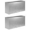 vidaXL Tr&auml;dg&aring;rdsplanterare 2 st Silver 100 x 20 x 49 cm
