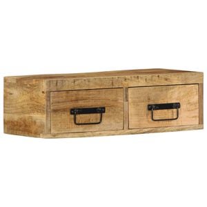 vidaXL V&auml;ggmonterad TV-b&auml;nk 60x30x19 cm massivt grovt mangotr&auml;
