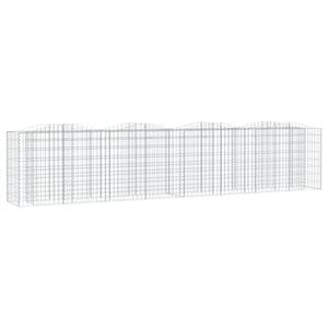 vidaXL Gabion b&aring;gformad 400x50x100 cm galvaniserat j&auml;rn