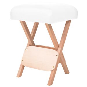 vidaXL Hopf&auml;llbar massagepall med 12 cm tjock sits vit
