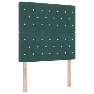 vidaXL LED huvuddyna med LED-ljusslingor M&ouml;rkgr&ouml;n 90 cm Sammet
