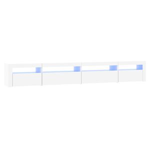 vidaXL Tv-b&auml;nk med LED-belysning vit 270x35x40 cm