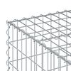 vidaXL Gabion upph&ouml;jd s&auml;ng Silver 100 x 100 x 40 cm Galvaniserat St&aring;l