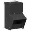 vidaXL H&ouml;nsfodertr&aring;g Svart 20 x 25 x 35 cm Kallvalsat St&aring;l