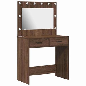 vidaXL Smyckebord Brun Ek 78,5 x 41 x 135 cm Konstruerat tr&auml;