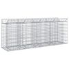 vidaXL Gabion upph&ouml;jd s&auml;ng 2 st 200 x 50 x 80 cm Galvaniserat st&aring;l