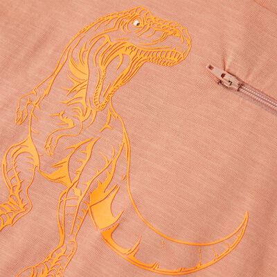 T-shirt med långa ärmar för barn ljus orange 92