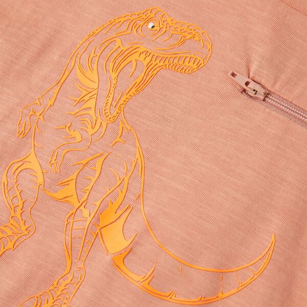 T-shirt med långa ärmar för barn ljus orange 92