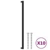 vidaXL Sk&aring;phandtag 10 st svart 480 mm rostfritt st&aring;l