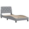 vidaXL Bed Frame without Mattress Light Grey 80x200 cm Fabric
