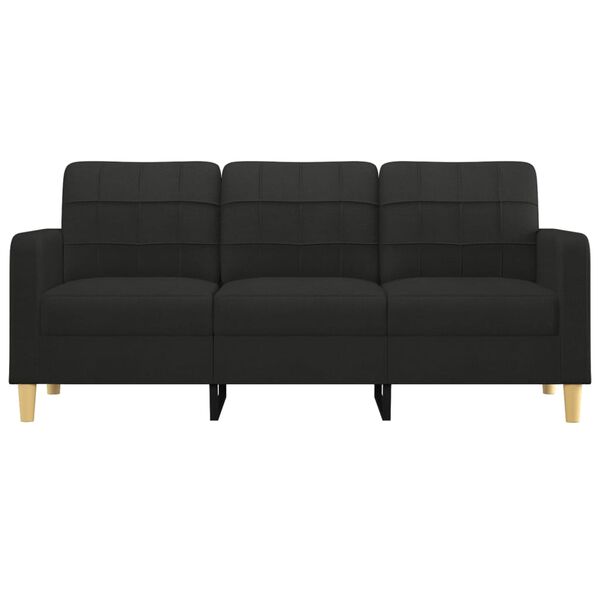 vidaXL 3-sitssoffa svart 180 cm tyg