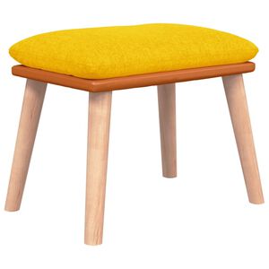 vidaXL Fotpall senapsgul 45x29,5x35 cm tyg och konstl&auml;der