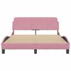 vidaXL Bed Frame with Headboard "Dover" Pink 120x200 cm Velvet