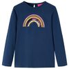 T-shirt med l&aring;nga &auml;rmar f&ouml;r barn marinbl&aring; 92