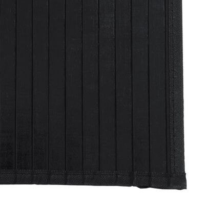 vidaXL Matta rektangulär svart 100x500 cm bambu