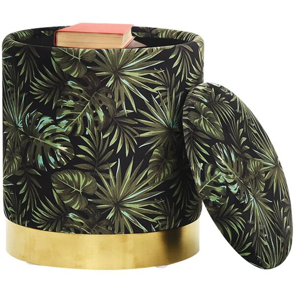 vidaXL Rund f&ouml;rvaringspall flerf&auml;rgad tyg 31 x 37 cm