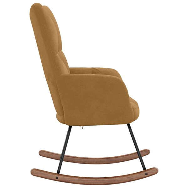 vidaXL Gungstol brun sammet