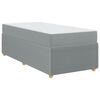 vidaXL Sängram med madrass Ljusgrå 90 x 200 cm tyg