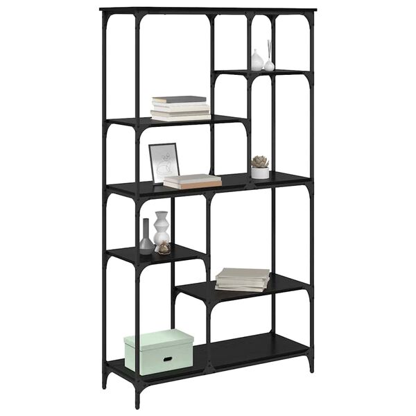 vidaXL Hyllsystem Svart Ek 99 x 35,5 x 176 cm Konstruerat tr&auml;